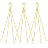garini 23-inch hanging baskets chain gold with S hooks