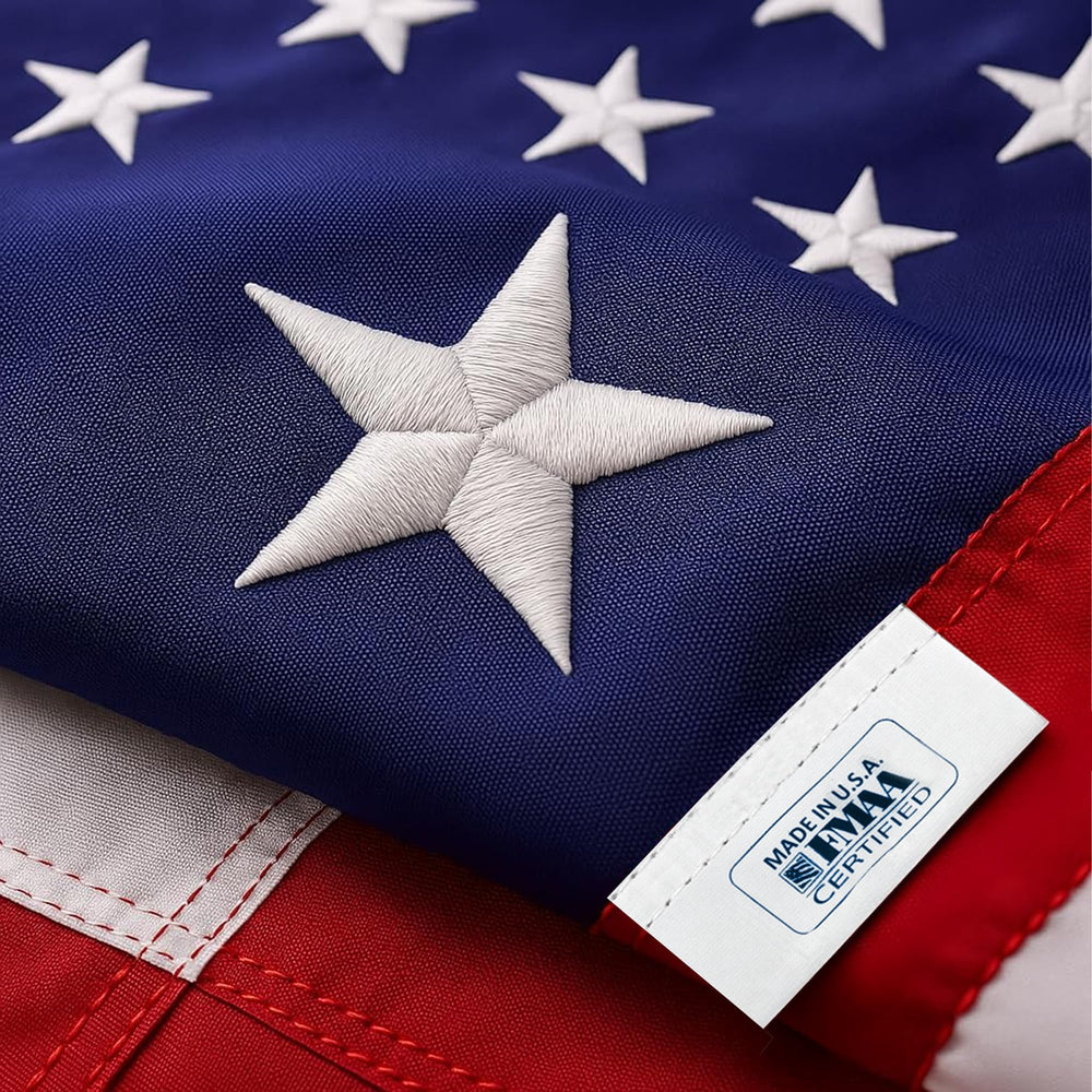 Garnetics Large American Flag 6x10 front view with vibrant colours