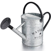 Garutom galvanized watering can front view, silver
