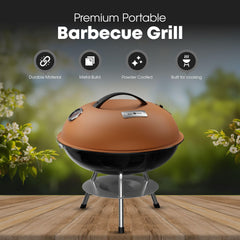 Gas One charcoal grill side view showing compact design