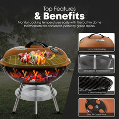 Gas One portable grill with ash catcher feature