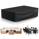 Gasadar Patio Furniture Cover, black, front view
