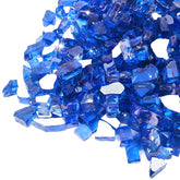 GASPRO 10 lbs cobalt blue fire glass front view