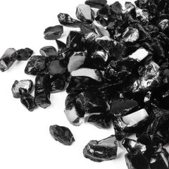 GASPRO 10 lbs dark black fire glass front view