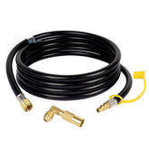 GASPRO 12FT RV Quick Connect Propane Hose with elbow adapter