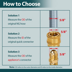 GASPRO 24ft gas hose with quick connect fittings