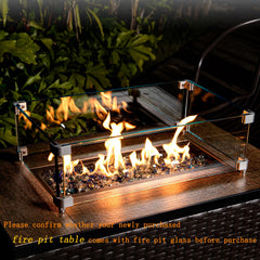 GASPRO fire glass 10 lbs displayed in a fire pit