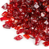 GASPRO Fire Glass 10 lbs red rocks front view