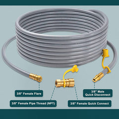 GASPRO natural gas hose coiled up showing length