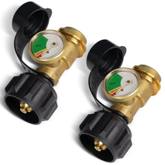 GASPRO propane tank gauge front view with color-coded dial