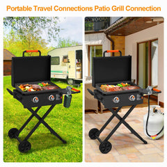 GasSaf Griddles Regulator side view with specifications