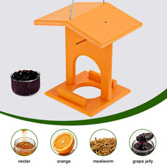 Gbekery Oriole Feeder side view showcasing the perch