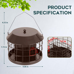 Gbekery Squirrel Proof Suet Bird Feeder showing metal mesh design