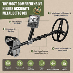 Gbnryg Metal Detector M55J adjustable shaft extended
