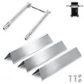 Gcostar Flavorizer Bars front view with stainless steel finish