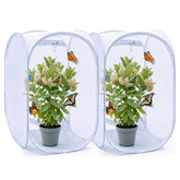 GDanes Butterfly Habitat Cage front view with clear mesh