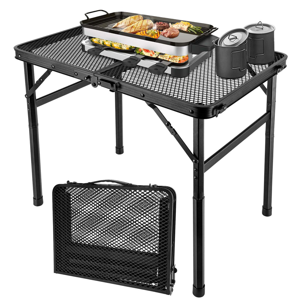 GDDGHS Folding Camping Table black model front view