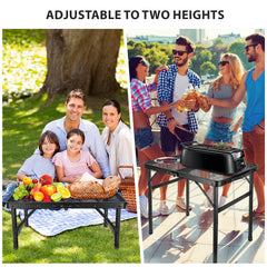 GDDGHS Folding Camping Table side view with adjustable height