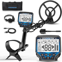 GDDREAM Metal Detector MD7011 front view with 10" waterproof coil