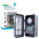 GE Mechanical Pool Timer Switch front view in metal box