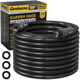 GEEHOME Heavy Duty Garden Hose 100 ft black model front view