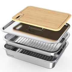 Geesta Grilling Prep and Serve Trays deep tray front view