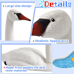 Geetery Swan Decoy white model in garden setting