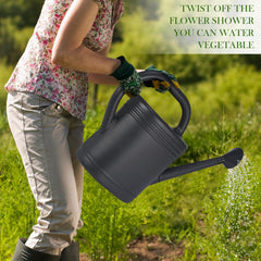 gegemaoyi 2 Gallon Watering Can side view showing long spout
