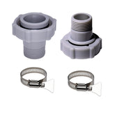 GekLiGuLu Pool Drain Adapter front view with gray finish