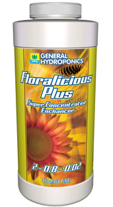 General Hydroponics Floralicious Plus 16 oz bottle front view
