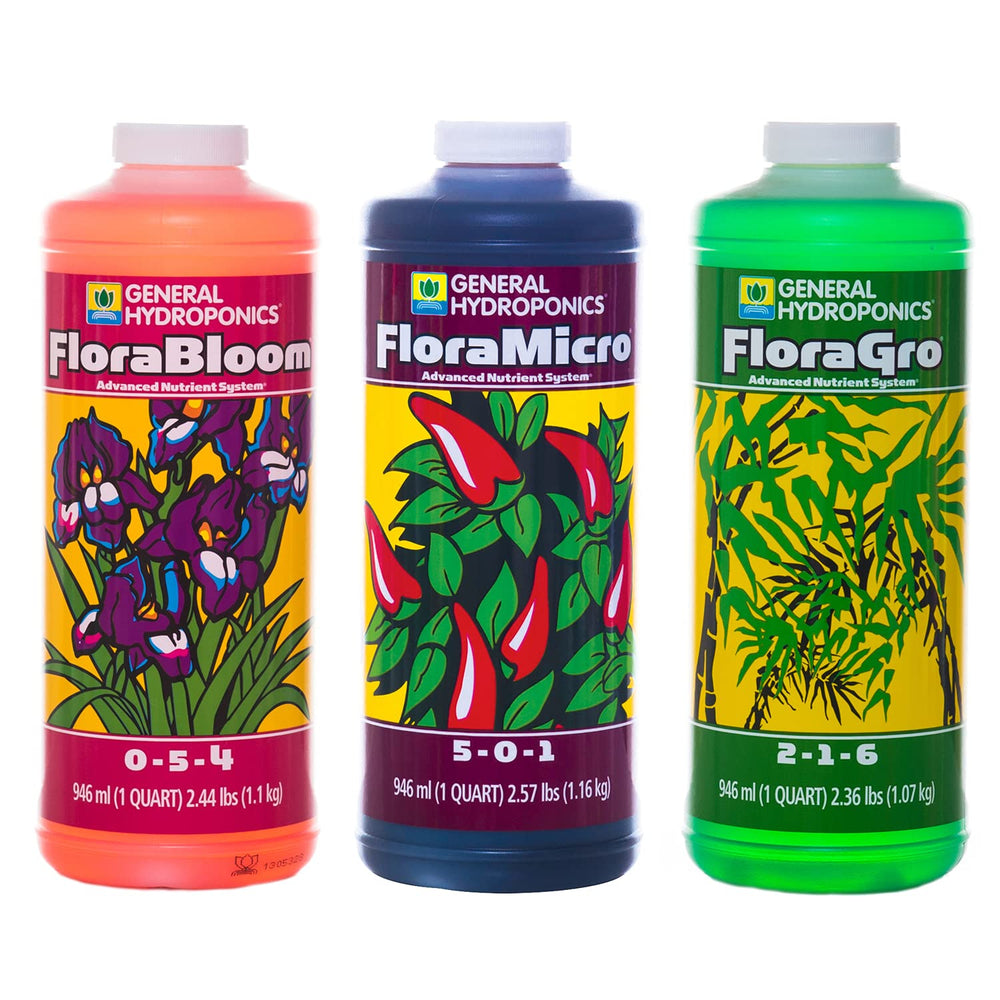 General Hydroponics FloraMicro 1 quart bottle front view