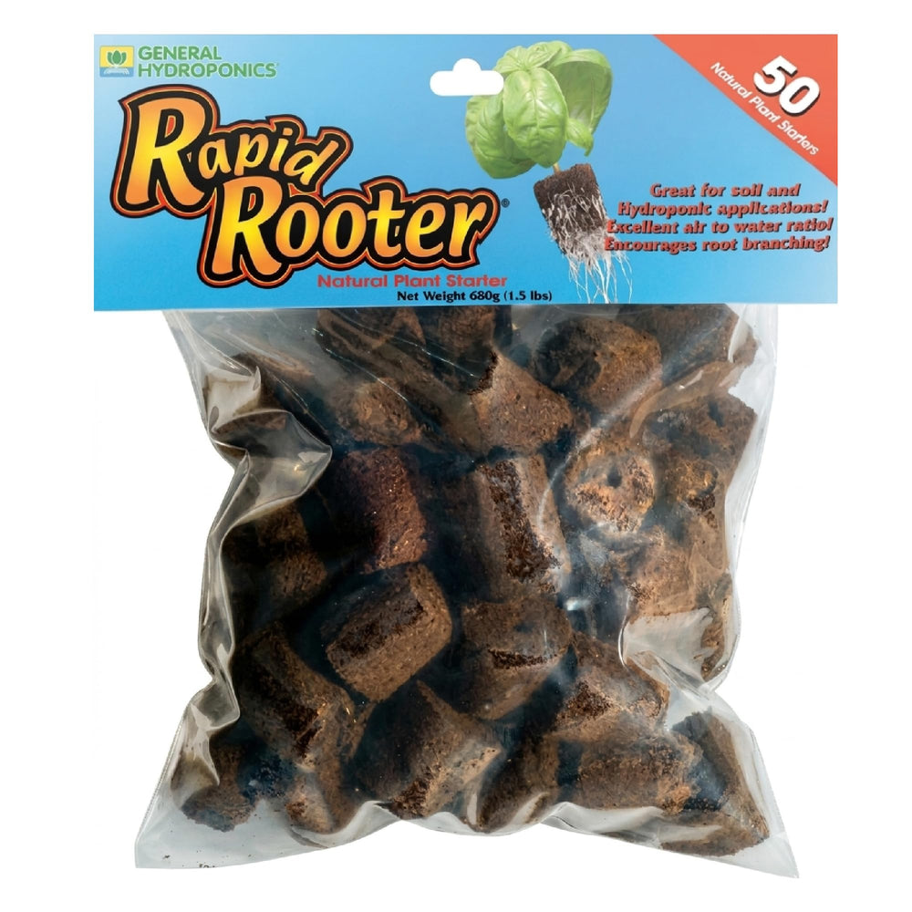 General Hydroponics Rapid Rooter plugs front view in packaging