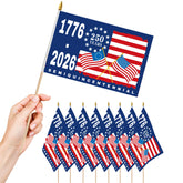Generic 250th Anniversary USA Handheld Flag front view