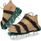 Generic lawn aerator shoes with adjustable straps in black
