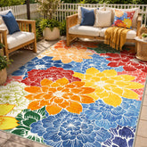 GENIMO 4x6 Outdoor Rug Multicolor front view