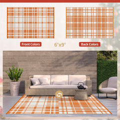 GENIMO 6'x9' outdoor rug on a patio
