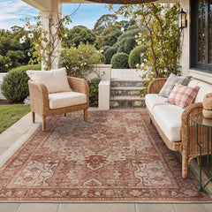 GENIMO Indoor Outdoor Rug mauve beige front view