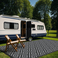 GENIMO Outdoor Rug 10'x14' in outdoor patio setting