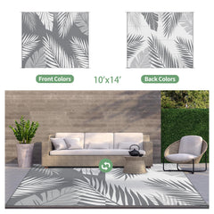 GENIMO Outdoor Rug 10'x14' showing the reverse side pattern
