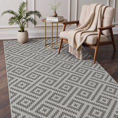 GENIMO Outdoor Rug 5'x8' cloud grey with furniture