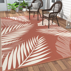 GENIMO Outdoor Rug 6'x9' Brick Red front view