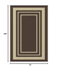 GENIMO Outdoor Rug 6'x9' mocha beige side view