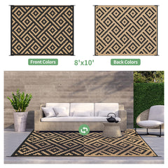 GENIMO Outdoor Rug 8'x10' reversible design