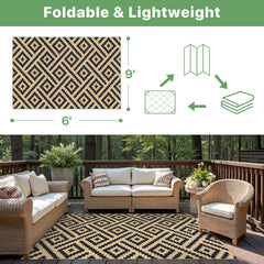 GENIMO Outdoor Rug in a living room setting