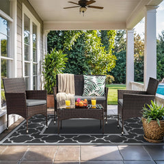 GENIMO Outdoor Rug reversible design showcasing both sides