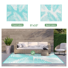 GENIMO Outdoor Rug showing palm leaf design