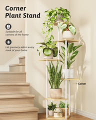 GENTINGBRO Corner Plant Stand 6 Tier with plants