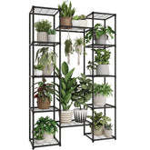 GENTINGBRO Metal Plant Stand 62.2 inch tall view with multiple plants