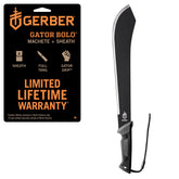 Gerber Gator Bolo Machete 22" with sheath front view