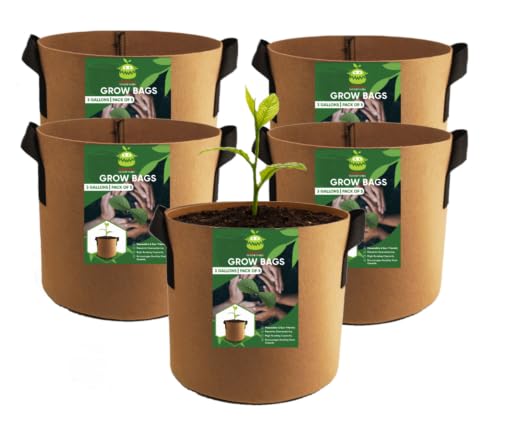 Germinator 6 3-Gallon Brown Fabric Grow Bag front view